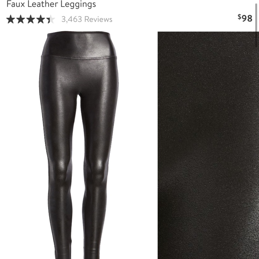 Black faux leather Spanx!